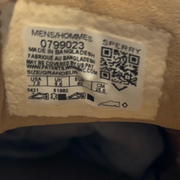 Sperry Tan Boat Shoes with Moccasin Stitching and Three-Eyelet Lacing - Picture 6 of 6